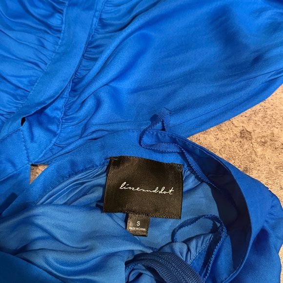 Line & Dot Cobalt Blue Maxi Dress - Picture 9 of 9